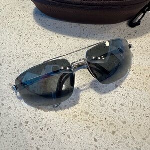 Maui Jim Sandlewood MJ 217 17  Metal Frame + Grey Sunglasses 64 15-139 Silver